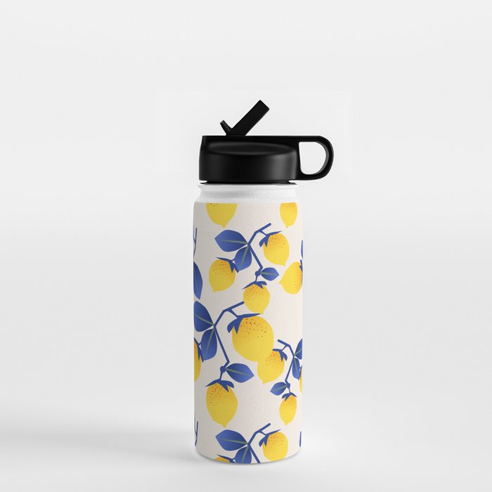 Lemons Blue Water Bottle Gallery Image 1