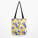 Lemons Blue Tote Bag Gallery Image 2