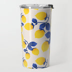 Lemons Blue Travel Mug Gallery Image 2