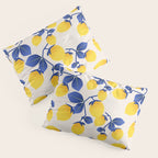 Lemons Blue Pillow Sham Gallery Image 3