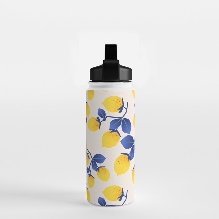 Lemons Blue Water Bottle Gallery Image 2
