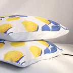 Lemons Blue Pillow Sham Gallery Image 3