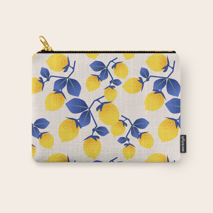 Lemons Blue Carry All Pouch Gallery Image 1