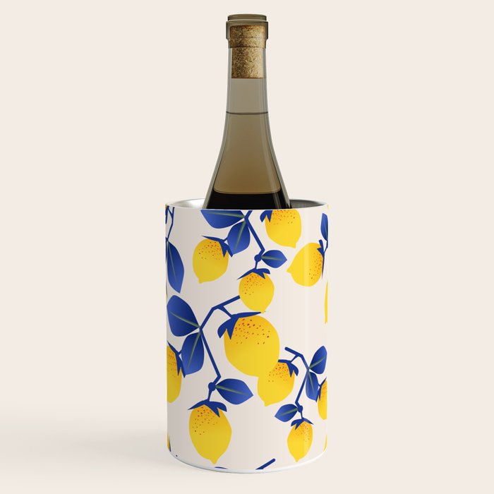 Lemons Blue Wine Chiller Gallery Image 1