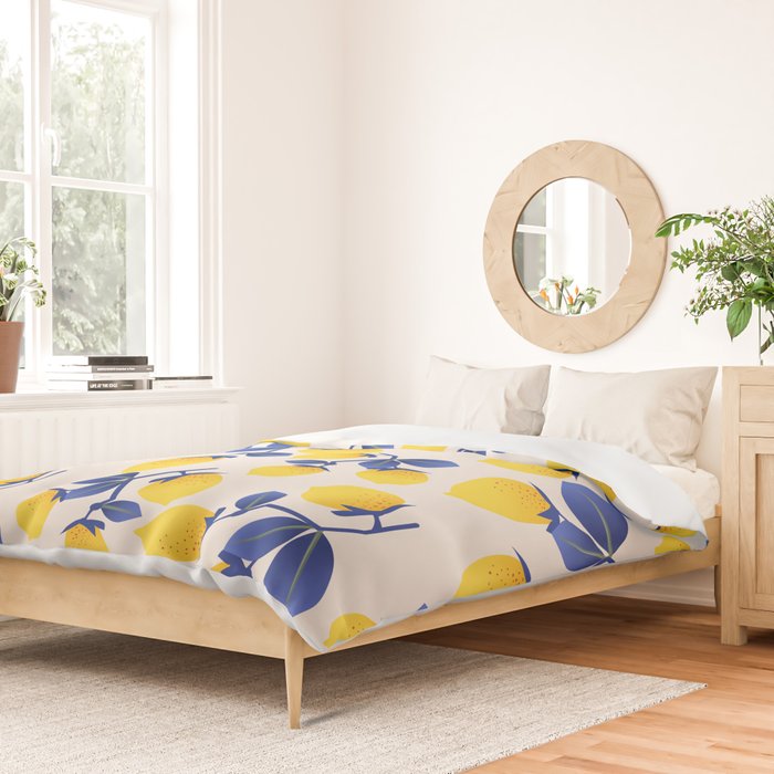 Lemons Blue Duvet Cover Gallery Image 2