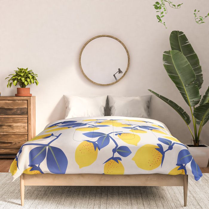 Lemons Blue Comforter Gallery Image 3