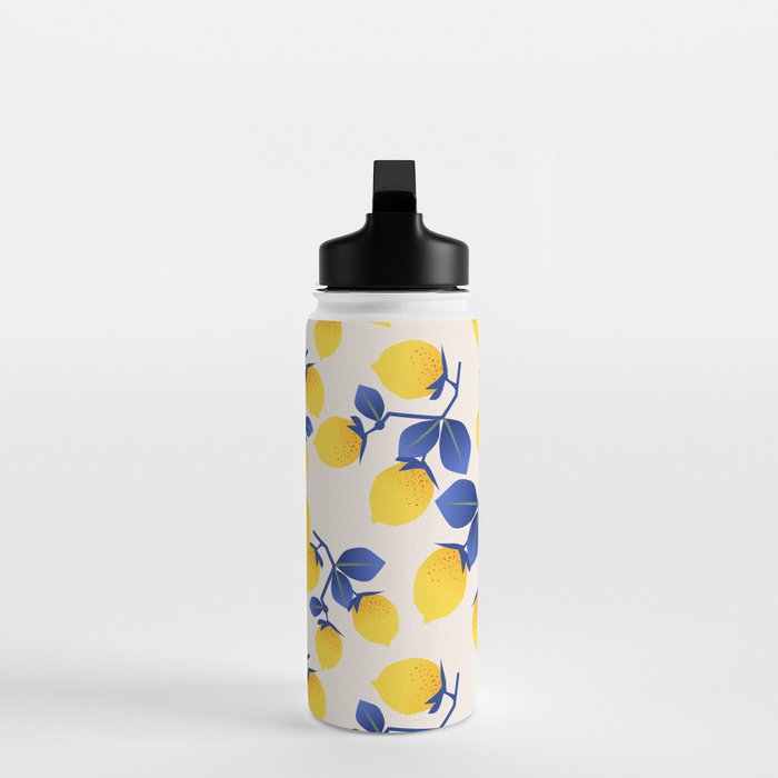 Lemons Blue Water Bottle Gallery Image 3