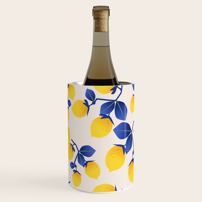 Lemons Blue Wine Chiller Gallery Image 2