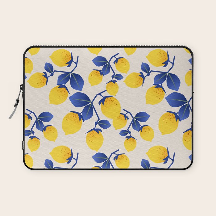 Lemons Blue Laptop Sleeve Gallery Image 1