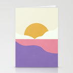 Sunset Island - Pink Stationery Card Gallery Image 2