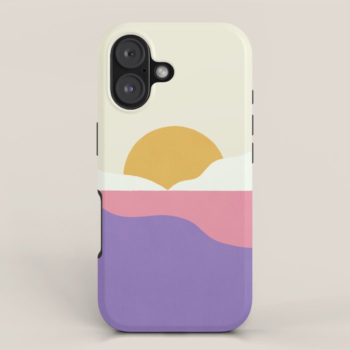 Sunset Island - Pink iPhone Case Gallery Image 1