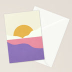 Sunset Island - Pink Stationery Card Gallery Image 2
