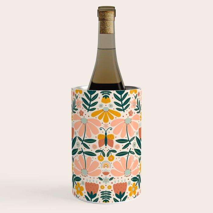 Pretty Floral - Earth Colors Wine Chiller Gallery Image 1