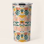 Pretty Floral - Earth Colors Travel Mug Gallery Image 1
