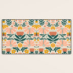 Pretty Floral - Earth Colors Desk Mat Gallery Image 3