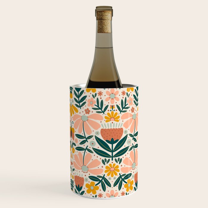 Pretty Floral - Earth Colors Wine Chiller Gallery Image 2