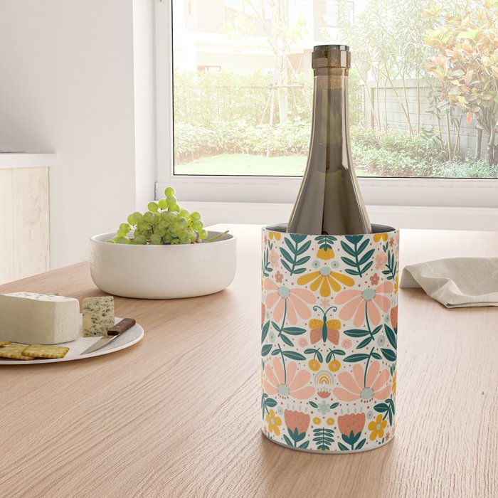 Pretty Floral - Earth Colors Wine Chiller Gallery Image 4