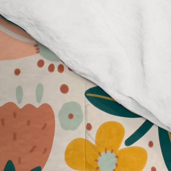 Pretty Floral - Earth Colors Comforter Gallery Image 4