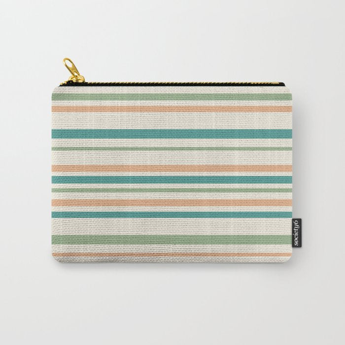 Classic Stripes XXVI - Natural Boho Carry All Pouch Gallery Image 1