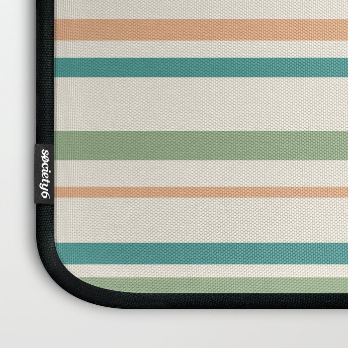 Classic Stripes XXVI - Natural Boho Laptop Sleeve Gallery Image 3