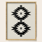 Southwestern Minimalism - Black Neutral Beige Serving Tray Gallery Image 1