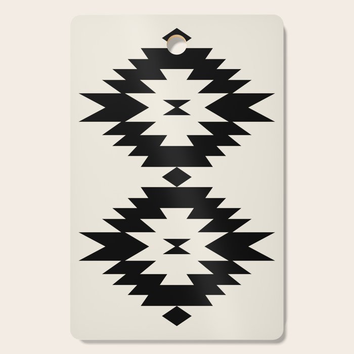 Southwestern Minimalism - Black Neutral Beige Cutting Board Gallery Image 1