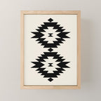 Southwestern Minimalism - Black Neutral Beige Mini Art Print Gallery Image 1