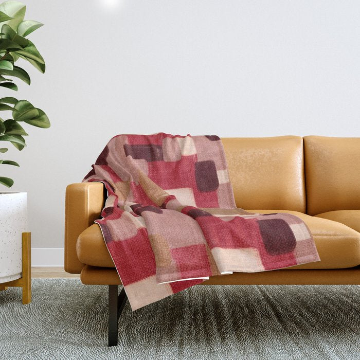 Modern Craft Abstract Pattern - Geometric Pattern Throw Blanket Gallery Image 1