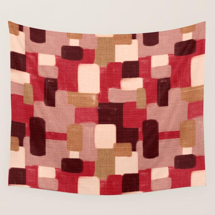 Modern Craft Abstract Pattern - Geometric Pattern Wall Tapestry Gallery Image 4