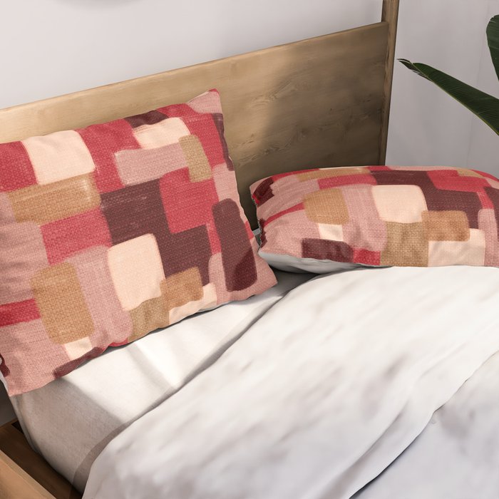 Modern Craft Abstract Pattern - Geometric Pattern Pillow Sham Gallery Image 2