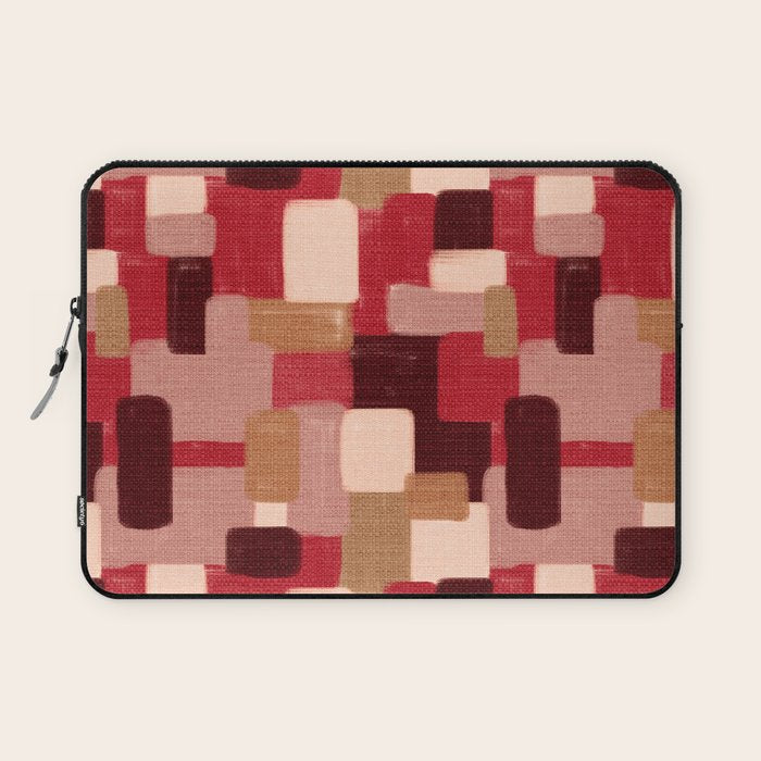 Modern Craft Abstract Pattern - Geometric Pattern Laptop Sleeve Gallery Image 1