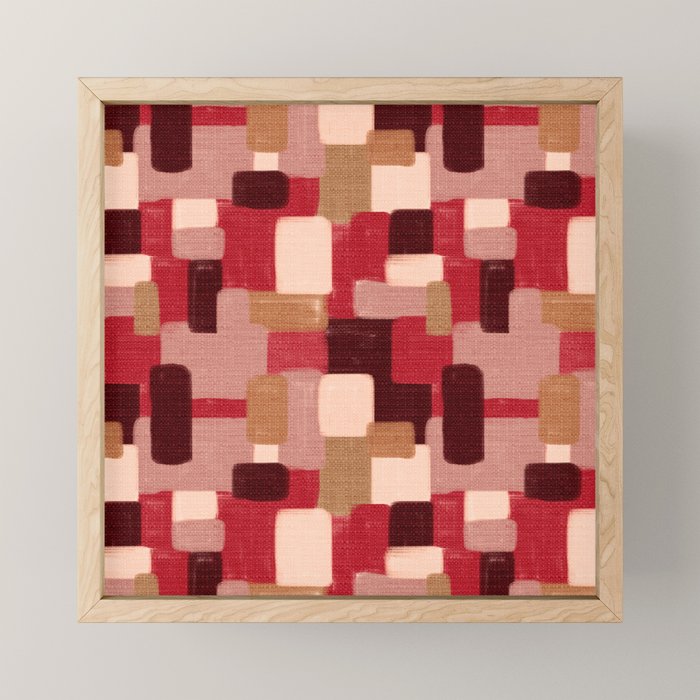 Modern Craft Abstract Pattern - Geometric Pattern Mini Art Print Gallery Image 1