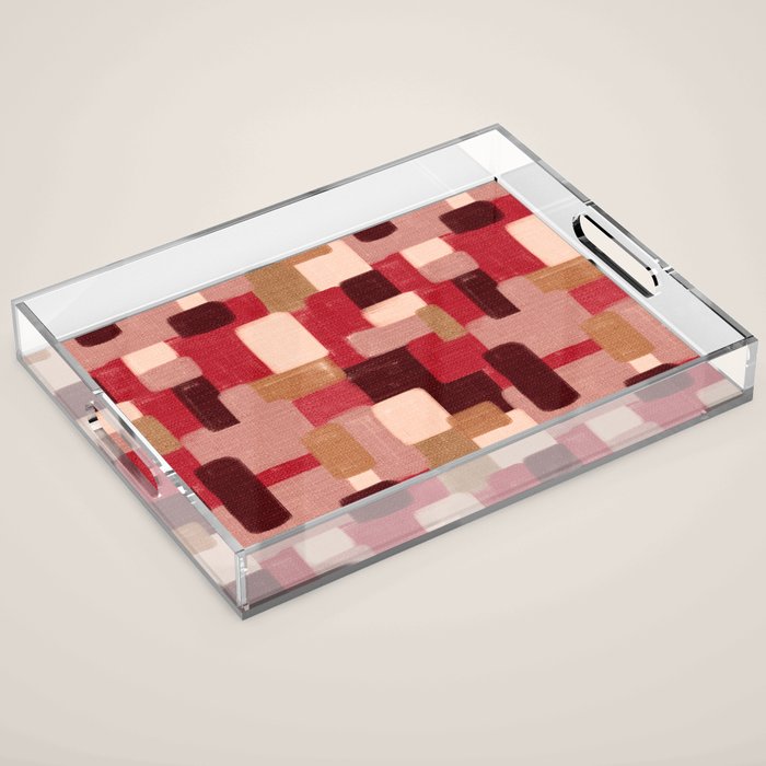 Modern Craft Abstract Pattern - Geometric Pattern Acrylic Tray Gallery Image 1