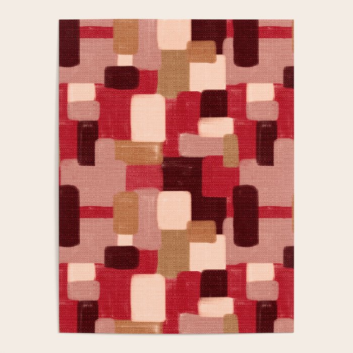 Modern Craft Abstract Pattern - Geometric Pattern Poster Gallery Image 1