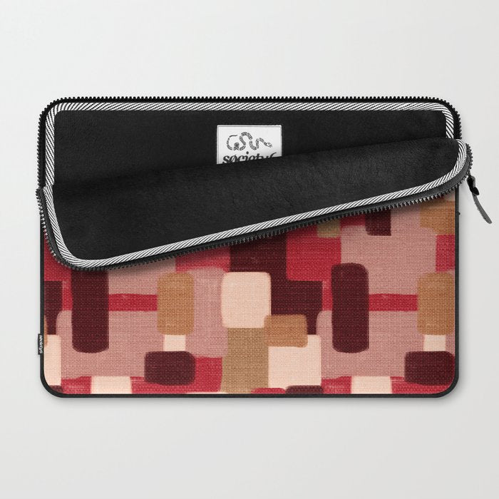 Modern Craft Abstract Pattern - Geometric Pattern Laptop Sleeve Gallery Image 2