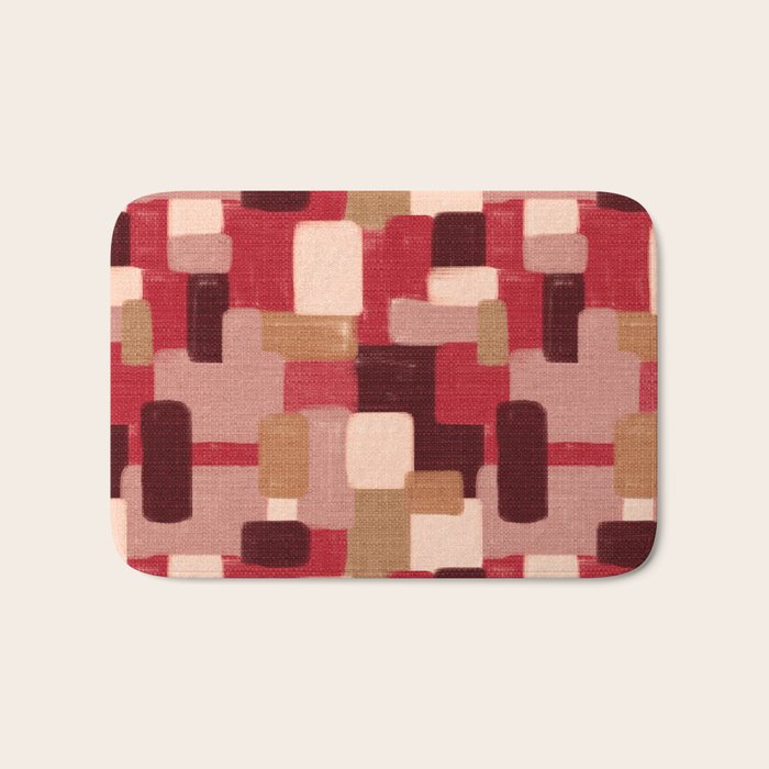 Modern Craft Abstract Pattern - Geometric Pattern Bath Mat Gallery Image 1