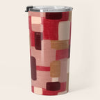 Modern Craft Abstract Pattern - Geometric Pattern Travel Mug Gallery Image 3