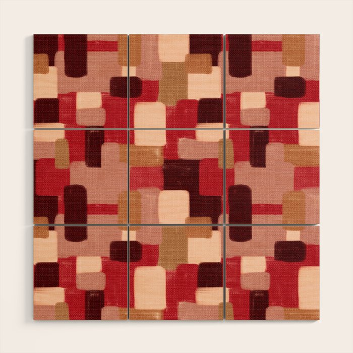 Modern Craft Abstract Pattern - Geometric Pattern Wood Wall Art Gallery Image 1