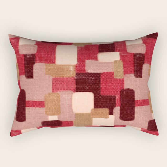 Modern Craft Abstract Pattern - Geometric Pattern Rectangular Pillow Gallery Image 2