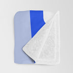 Mid Century Modern Piquet Abstract Pattern Royal Blue Throw Blanket Gallery Image 3