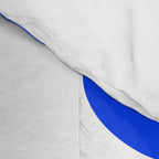 Mid Century Modern Piquet Abstract Pattern Royal Blue Comforter Gallery Image 4