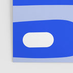 Mid Century Modern Piquet Abstract Pattern Royal Blue Poster Gallery Image 3