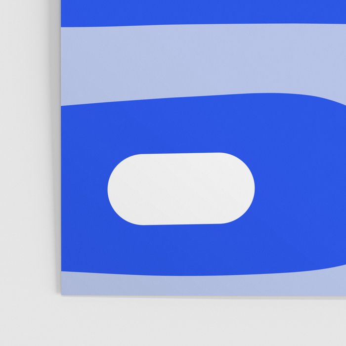 Mid Century Modern Piquet Abstract Pattern Royal Blue Poster Gallery Image 3