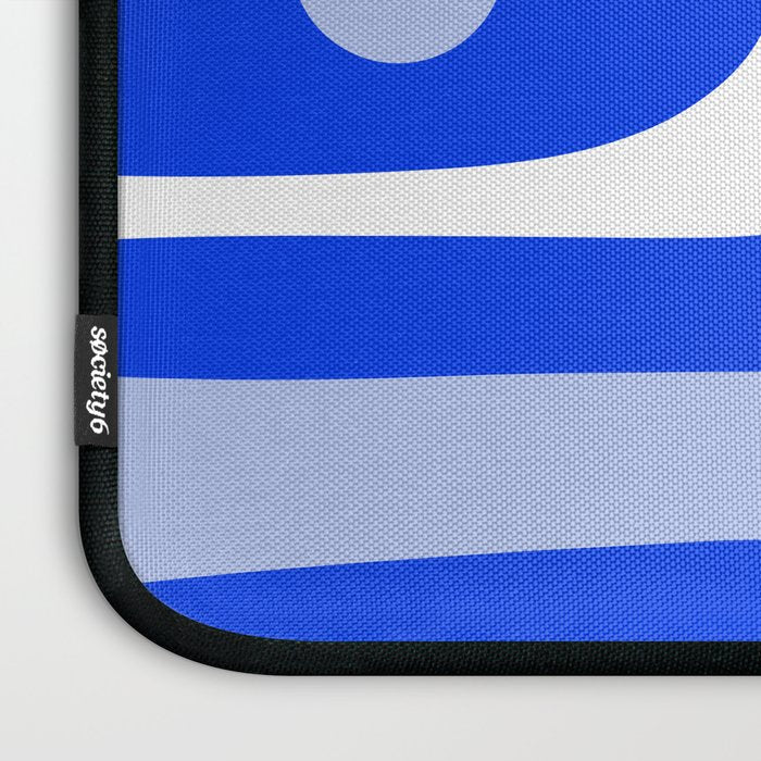 Mid Century Modern Piquet Abstract Pattern Royal Blue Laptop Sleeve Gallery Image 3