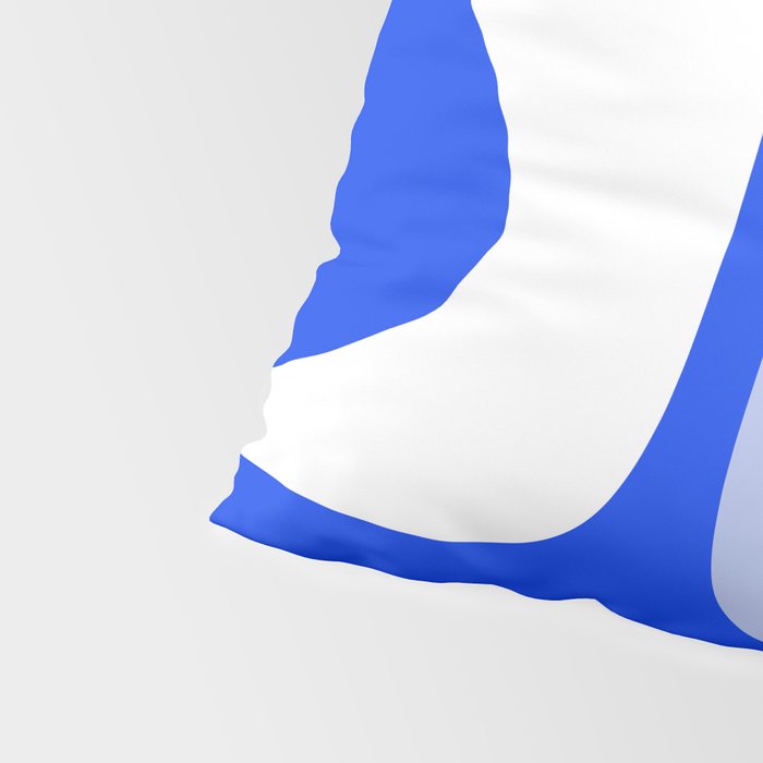 Mid Century Modern Piquet Abstract Pattern Royal Blue Pillow Sham Gallery Image 4