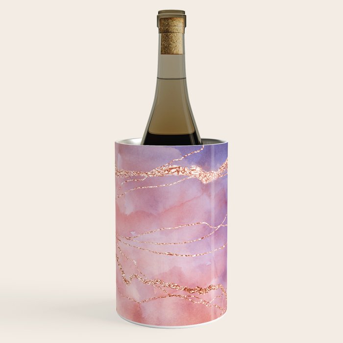 Blush and Purple Sky with Rose gold flashes Wine Chiller Gallery Image 1