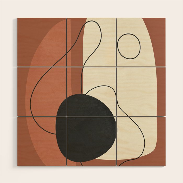 Abstract Shapes 37 Wood Wall Art Gallery Image 1