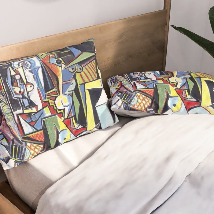 Picasso - Les Femmes d'Alger (Women of Algiers) 1955 Artwork Pillow Sham Gallery Image 2