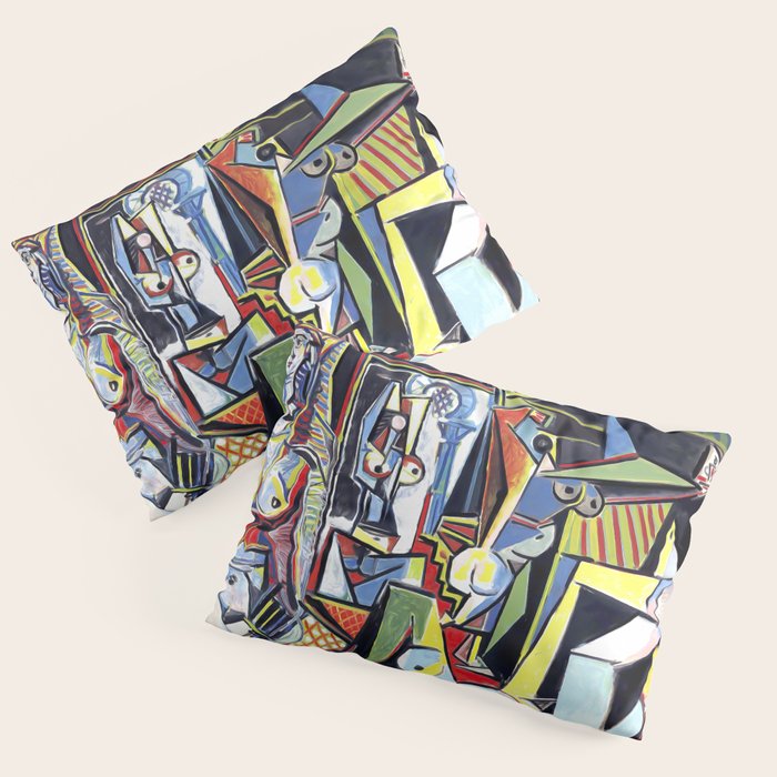 Picasso - Les Femmes d'Alger (Women of Algiers) 1955 Artwork Pillow Sham Gallery Image 3
