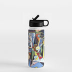 Picasso - Les Femmes d'Alger (Women of Algiers) 1955 Artwork Water Bottle Gallery Image 1